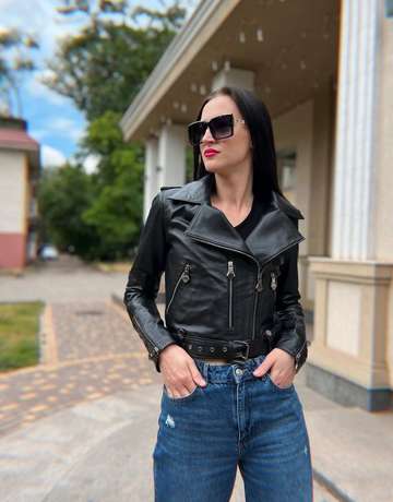 Куртка шкіряна жіноча Рина